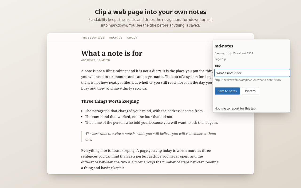 Clipping a page