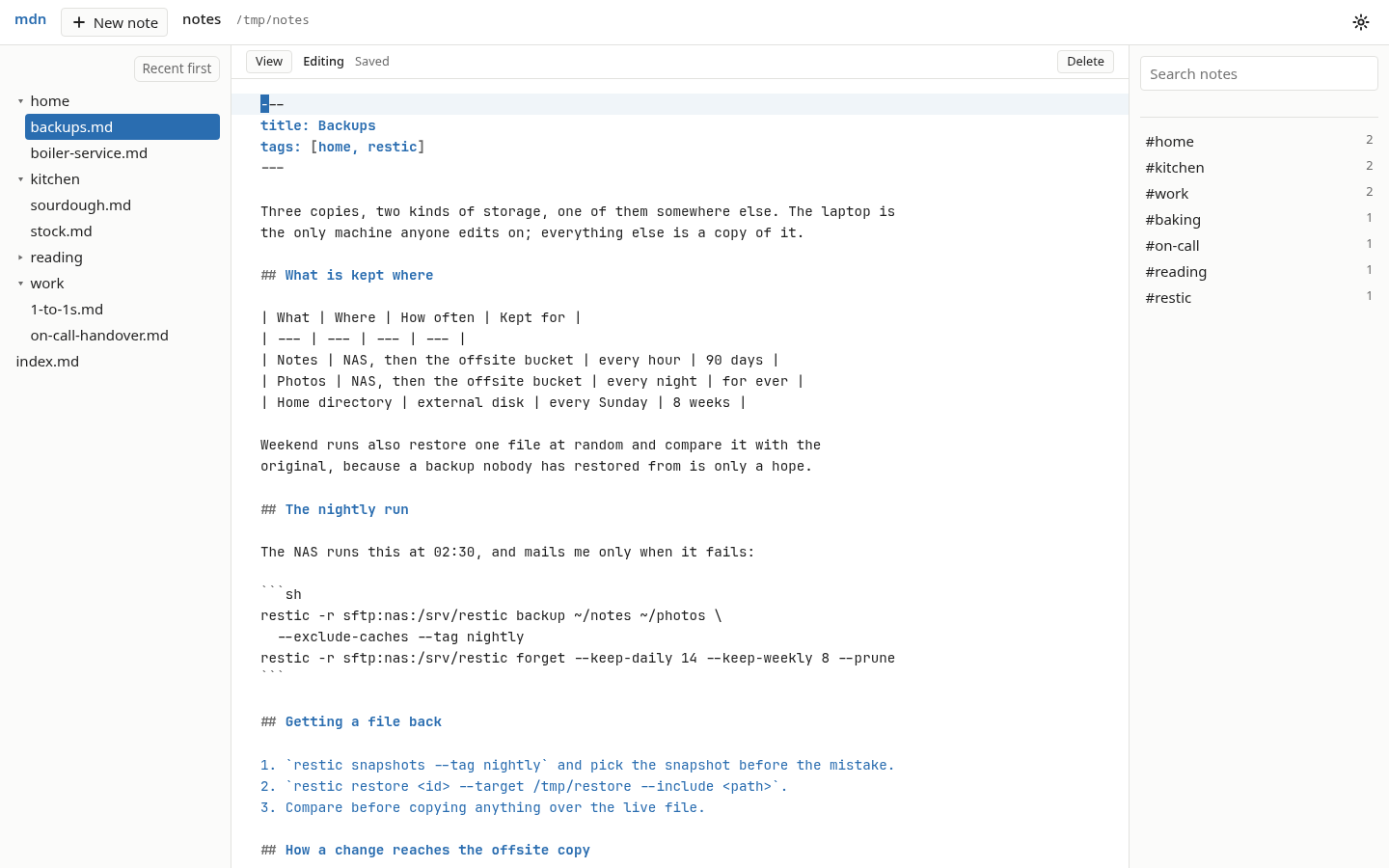 The editor