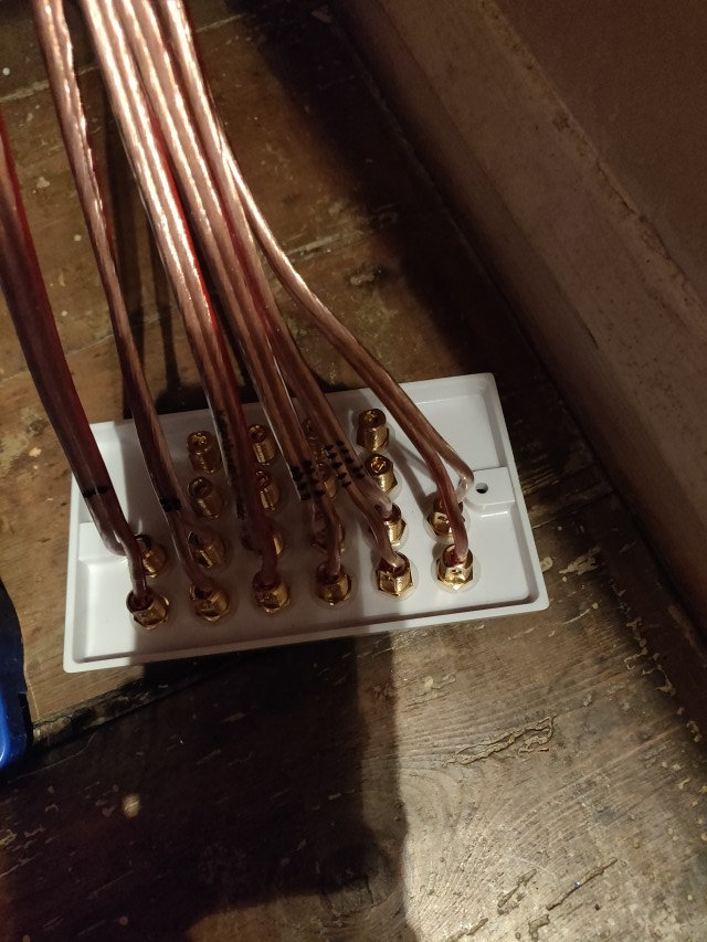 backbox and speaker cable